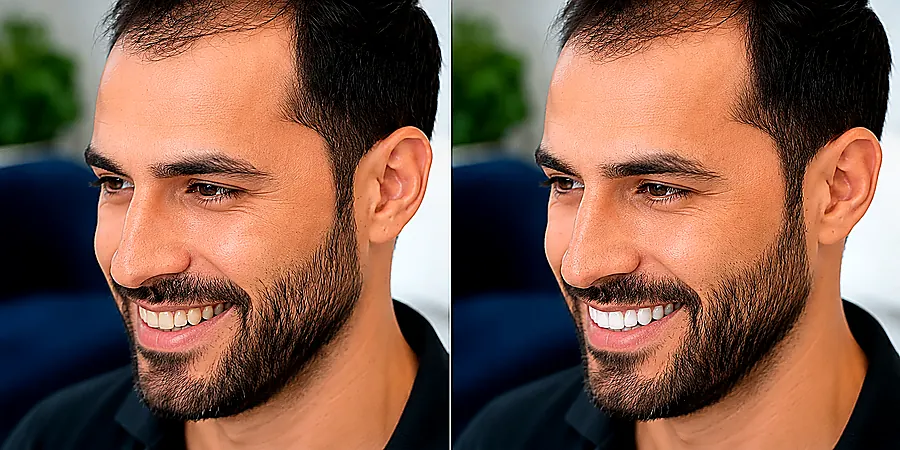 Hollywood Smile — realistyczna grafika przed i po
