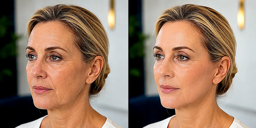 Blefaroplastyka — realistyczna grafika przed i po